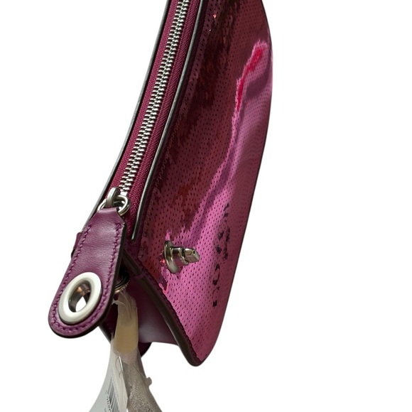 Coach Pink Clutch with Metallic Accents - Picture 5 of 15